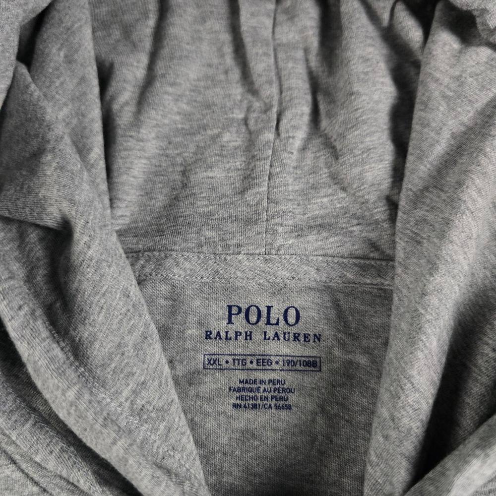 Polo Ralph Lauren Grey Heather Lightweight Hoodie Cotton Jersey Men's XXL NWT - Picture 3 of 13